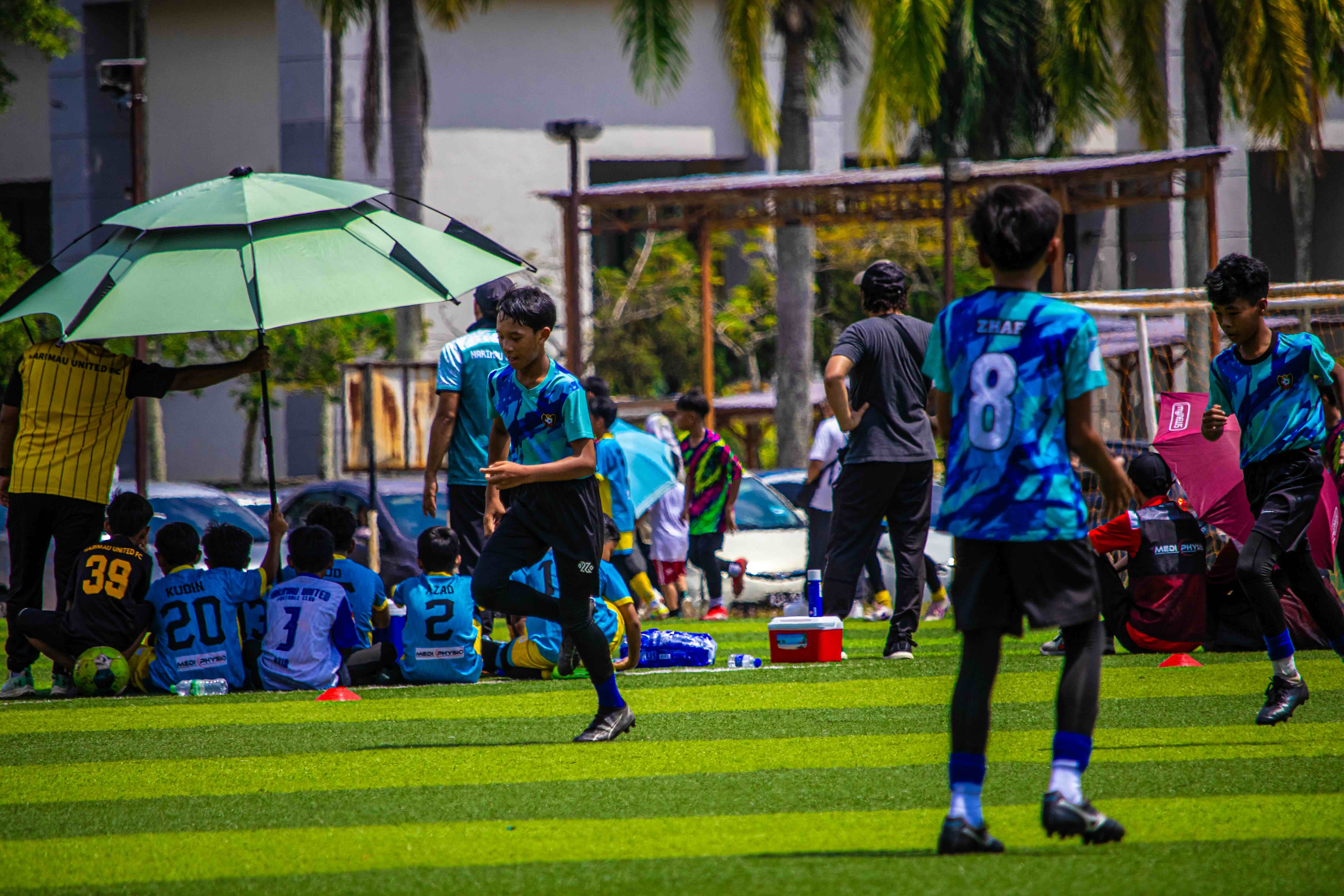 Athlete celebrating a win